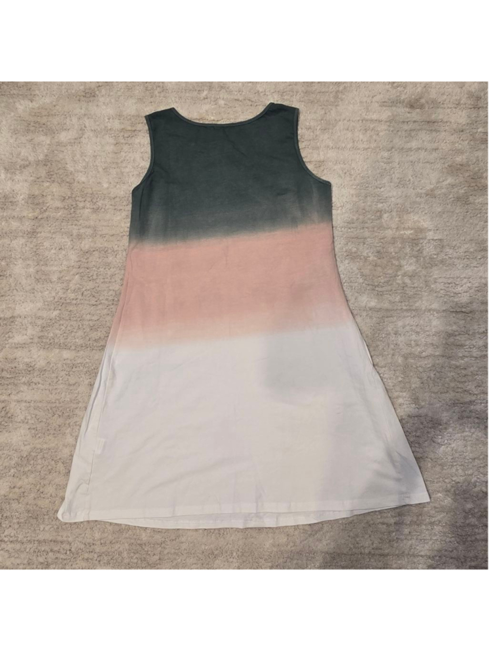 Women's Unbranded Ombre Tank Dress S White Pink - Picture 2 of 5